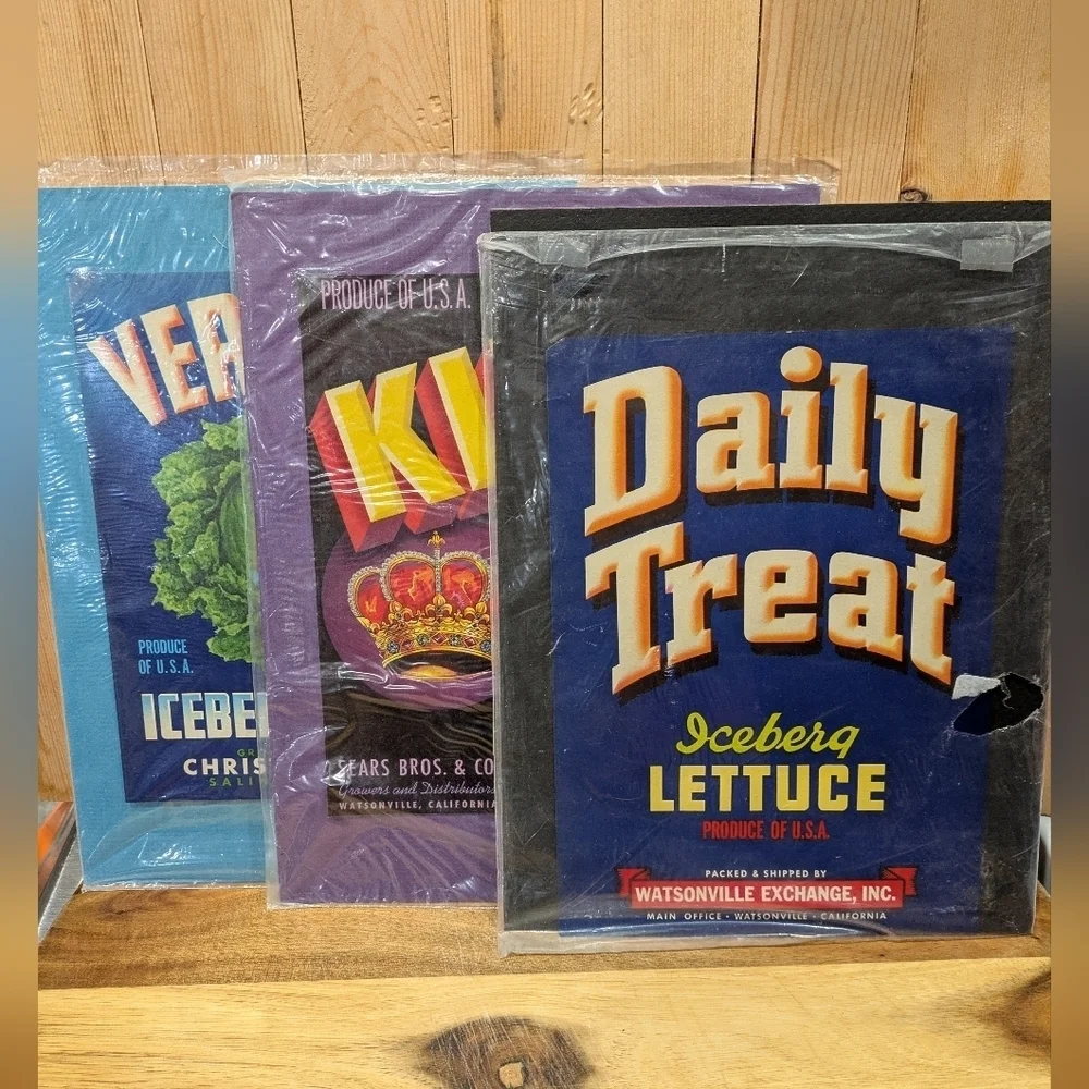 Daily Treat Iceberg Lettuce Vintage Poster 3 Posters 12x9